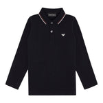 Emporio Armani Polo Tinta Unita con Bottoni per Bambino 8N4FB5 NERO EMPORIO ARMANI 