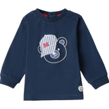 Minibanda Shirt Girocollo Tinta Unita con Stampa per Neonato 3B612 BLU MINIBANDA 