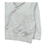 Le Bebe Cardigan Tinta Unita con Profili In Contrasto per Neonato LBB5324 BIANCO LE BEBE 