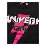 Aniye By Girl T-Shirt Girocollo Crop Tinta Unita con Stampa per Bambina 031193 NERO ANIYE BY GIRL 