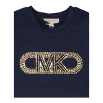 MICHAEL KORS shirt girocollo tinta unita con stampa logo Blu per Bambina R15199 BLU MICHAEL KORS 