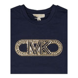 MICHAEL KORS shirt girocollo tinta unita con stampa logo Blu per Bambina R15199 BLU MICHAEL KORS 