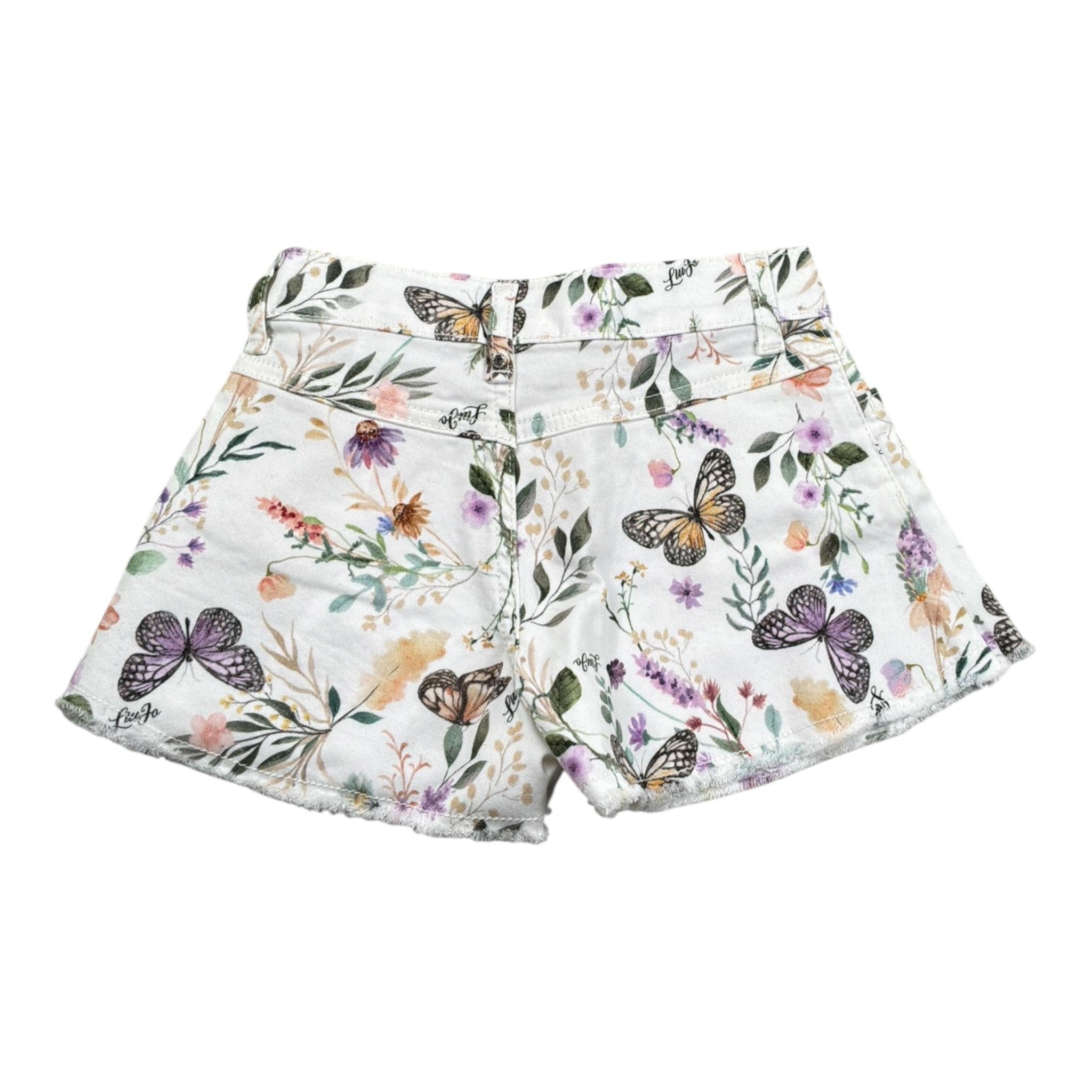 Liu Jo Short tinta unita con Fantasia Fiori Bianco per Neonata KA5060XX BIANCO LIU JO 