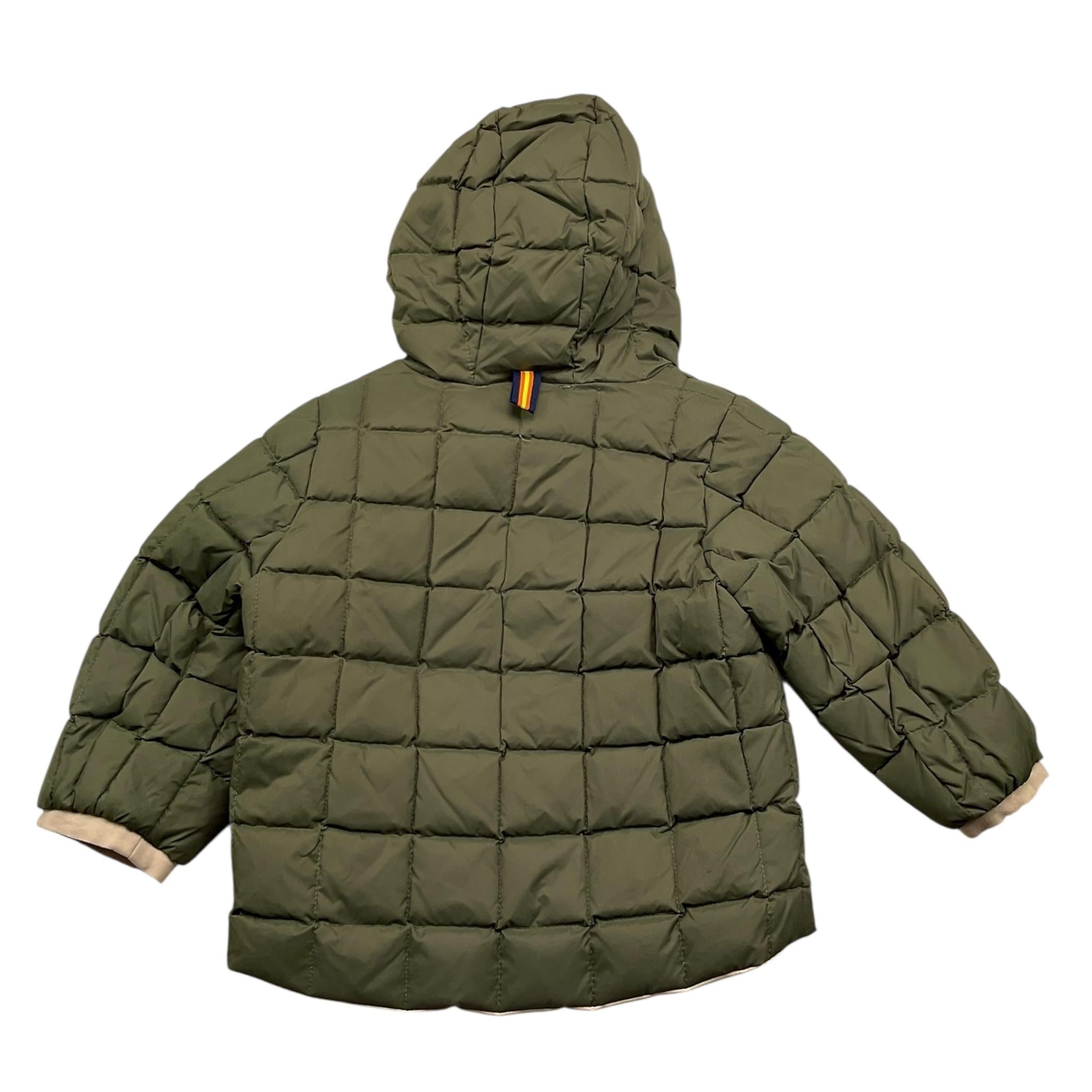 K-WAY giubbino reversibile con zip e cappuccio bicolore Verde/beige per Neonato K7132PWOXX VERDE/BEIGE K-WAY 