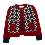 TRUSSARDI cardigan stampa fantasia Rosso per Bambina TGA250565CD ROSSO TRUSSARDI 