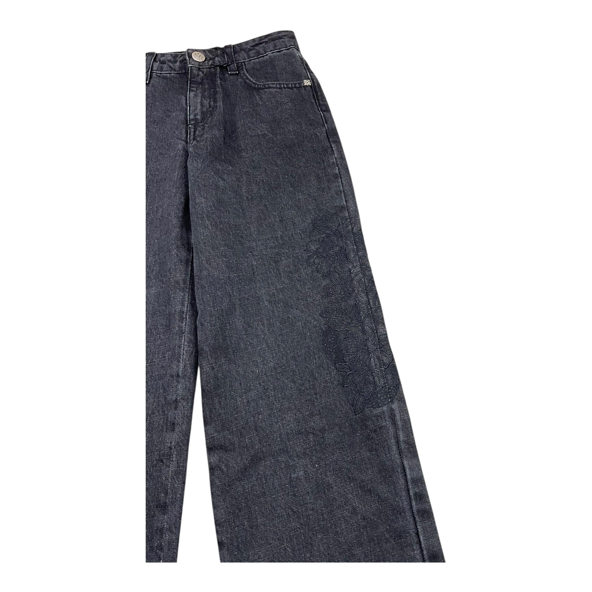 JOHN RICHMOND jeans tinta unita modello palazzo Nero per Bambina RGA25083JE NERO JOHN RICHMOND 