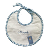 Ninnaoh Bavetta Tinta Unita con Stampa per Neonato I23260 BIANCO NINNAOH 