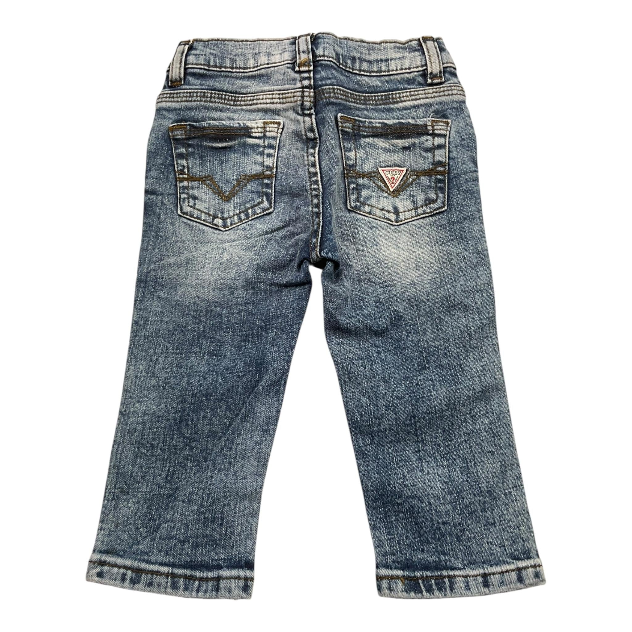 Guess Jeans Tinta Unita con Girovita Regolabile per Neonato N4YA10D52Z0 BLU GUESS 