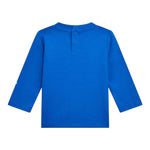 GUESS shirt girocollo tinta unita con stampa Cobalto per Neonato N4YI13K8HM4XX COBALTO GUESS 