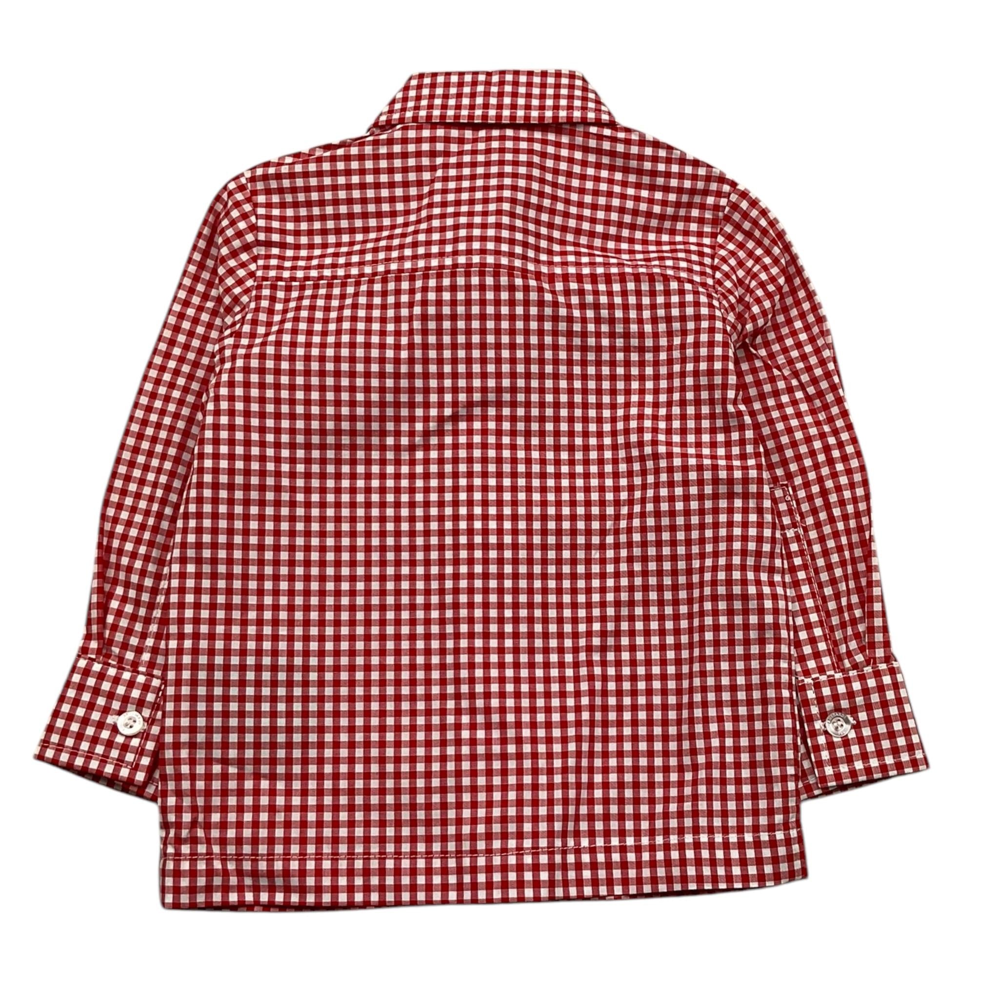 TRUSSARDI camicia manica lunga fantasia quadri Rosso per Neonato TIA25034 ROSSO TRUSSARDI 