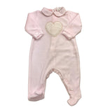 LALALU' tutina manica lunga tinta unita in ciniglia Rosa per Neonata TCL8NX ROSA LALALU' 