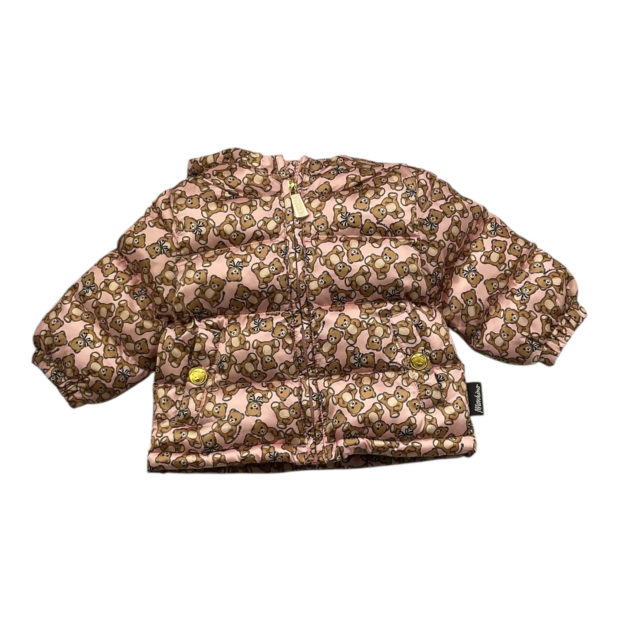 MOSCHINO giubbino tinta unita con orsi Rosa per Neonata MDS02JX ROSA MOSCHINO 