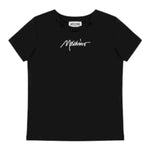 Moschino T-Shirt Tinta Unita con Stampa per Bambina HUM058 NERO MOSCHINO 