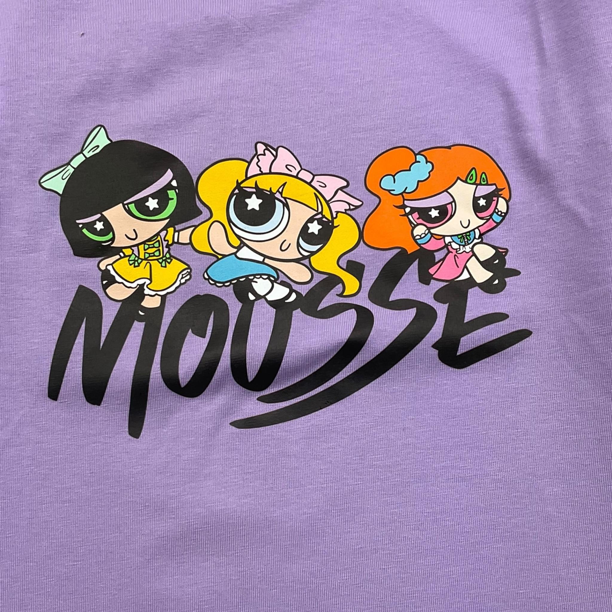 MOUSSE shirt girocollo tinta unita con stampa Viola per Neonata HKTL362L1N VIOLA MOUSSE 