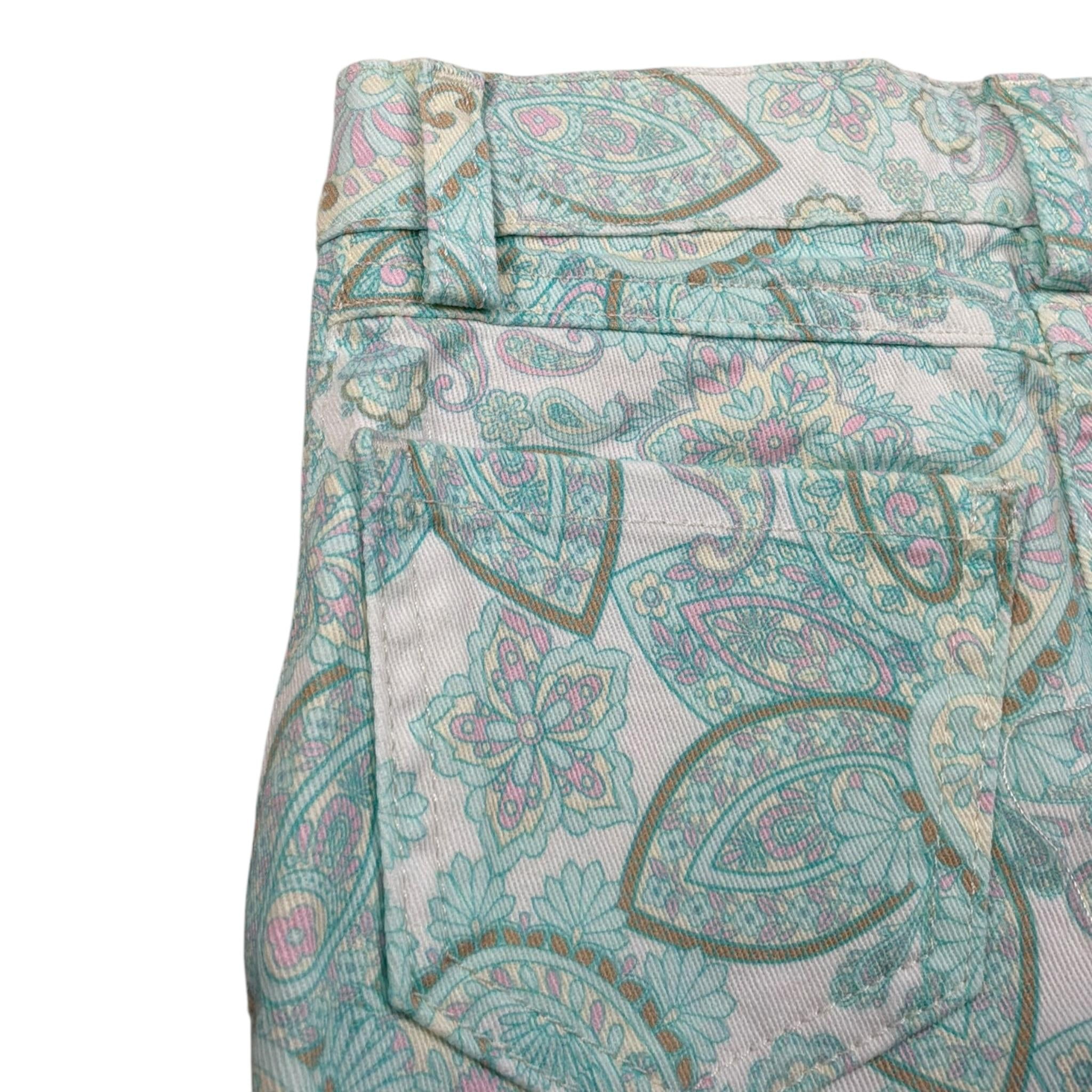 M+E' Short Tinta Unita con Fantasia  per Neonata UE1845X VERDE ACQUA M+E' 