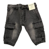 EMC jeans tinta unita con tasconi Nero per Neonato BZ7073 NERO EMC 