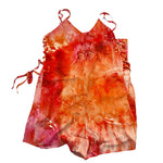 Mefui Tuta Intera Bretelline Stampa Fantasia per Bambina MJ251533 ARANCIONE MEFUI 