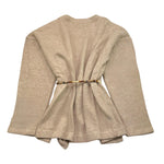 @MADILLY cardigan tinta unita con cintura Sabbia per Bambina 01925 SABBIA @MADILLY 