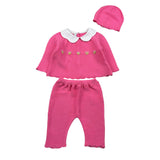 Le Coconne Completo 3 Pezzi Maglia-Pantalone-Cappello per Neonata LCN2440 FUXIA LE COCONNE 