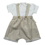 Teddy E Minou Completo 2 Pezzi T-Shirt-Salopette per Neonato E15CP066C4134 BIANCO/BEIGE TEDDY E MINOU 