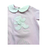 Le Bebe Pagliaccetto Mezza Manica Tinta Unita per Neonata LBG6299 ROSA LE BEBE 