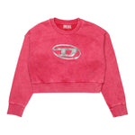 Diesel Felpa Chiusa Girocollo Tinta Unita con Logo per Bambina J02256 FUXIA DIESEL 