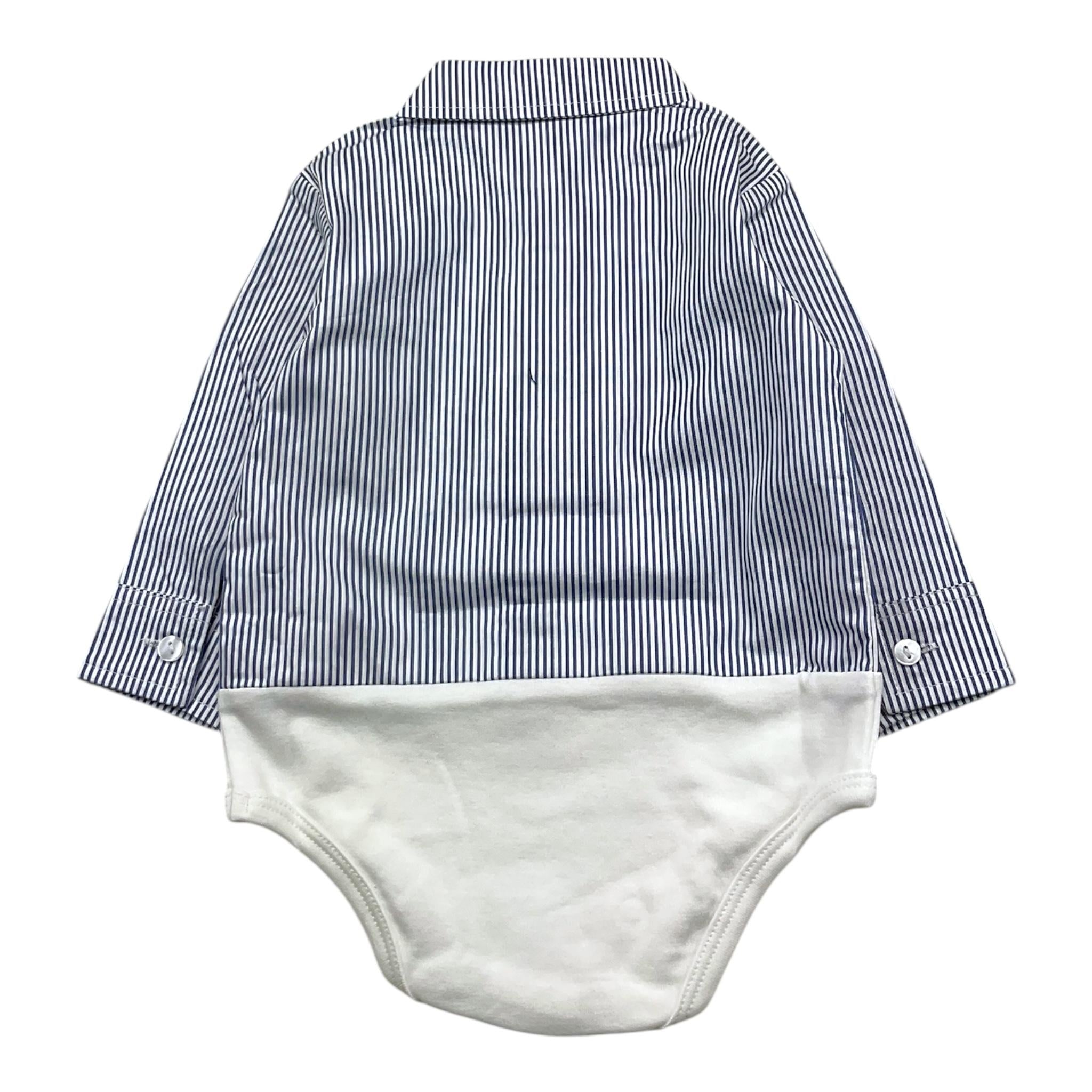 EMC camicia modello body tinta unita con fantasia a righe Bianco per Neonato AF0159 BIANCO EMC 