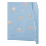 LIU JO felpa chiusa girocollo tnta unita con brillantini Azzurro per Bambina KF4108J AZZURRO LIU JO 