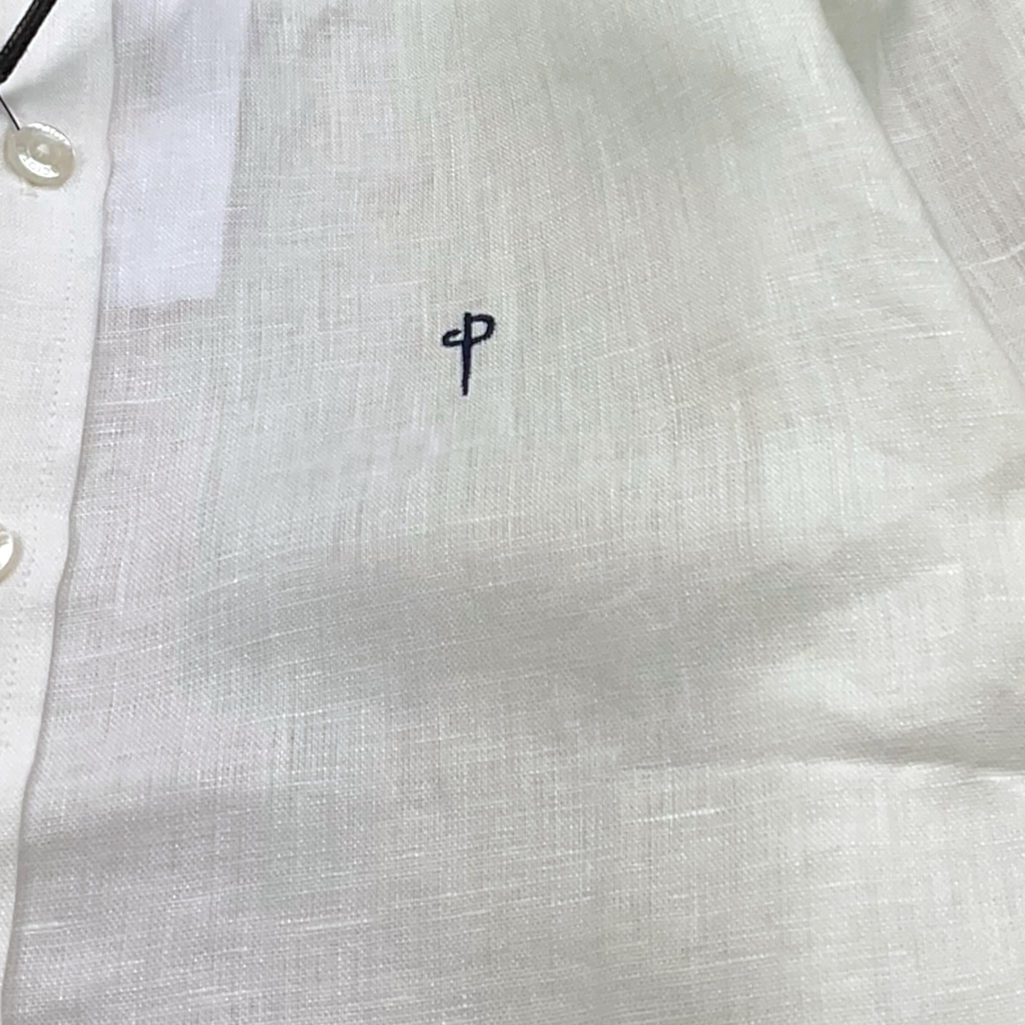 Cesare Paciotti Camicia Manica Lunga Tinta Unita con Logo per Bambino CMP4161J BIANCO CESARE PACIOTTI 
