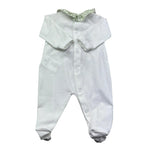 Le Bebe Tutina Manica Lunga Tinta Unita con Colletto per Neonata LBG6229 BIANCO LE BEBE 