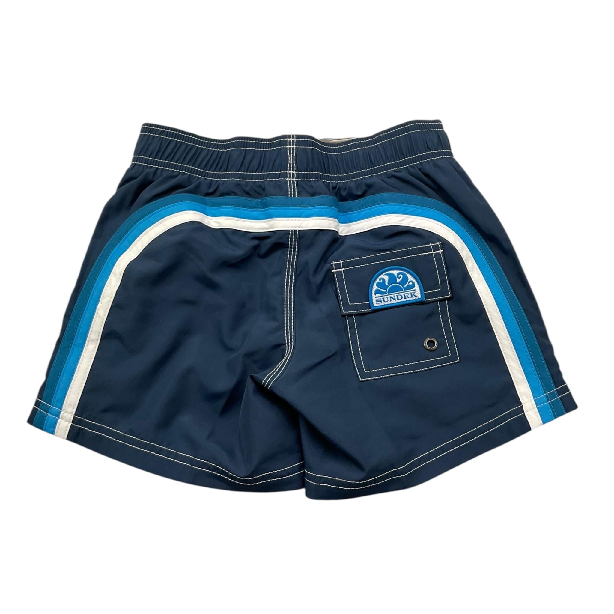 Sundek Costume Tinta Unita con Logo per Bambino B504BDRT300 BLU SUNDEK 