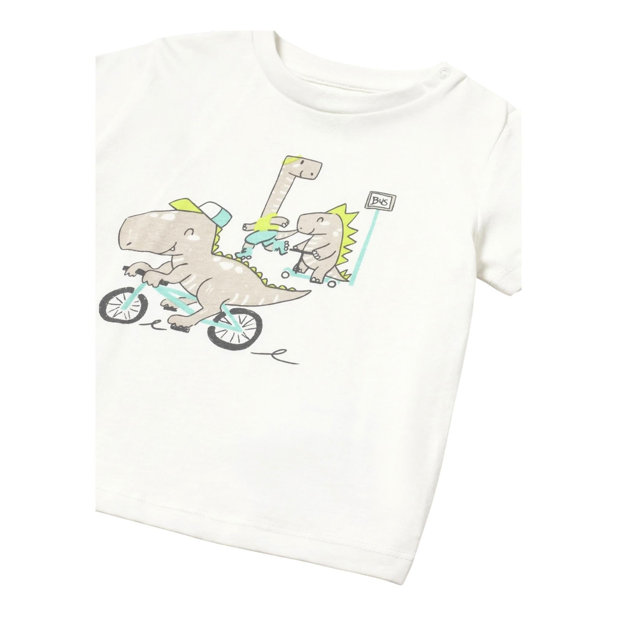 Mayoral T-Shirt Girocllo Tinta Unita con Stampa per Neonato 1062 BIANCO MAYORAL 