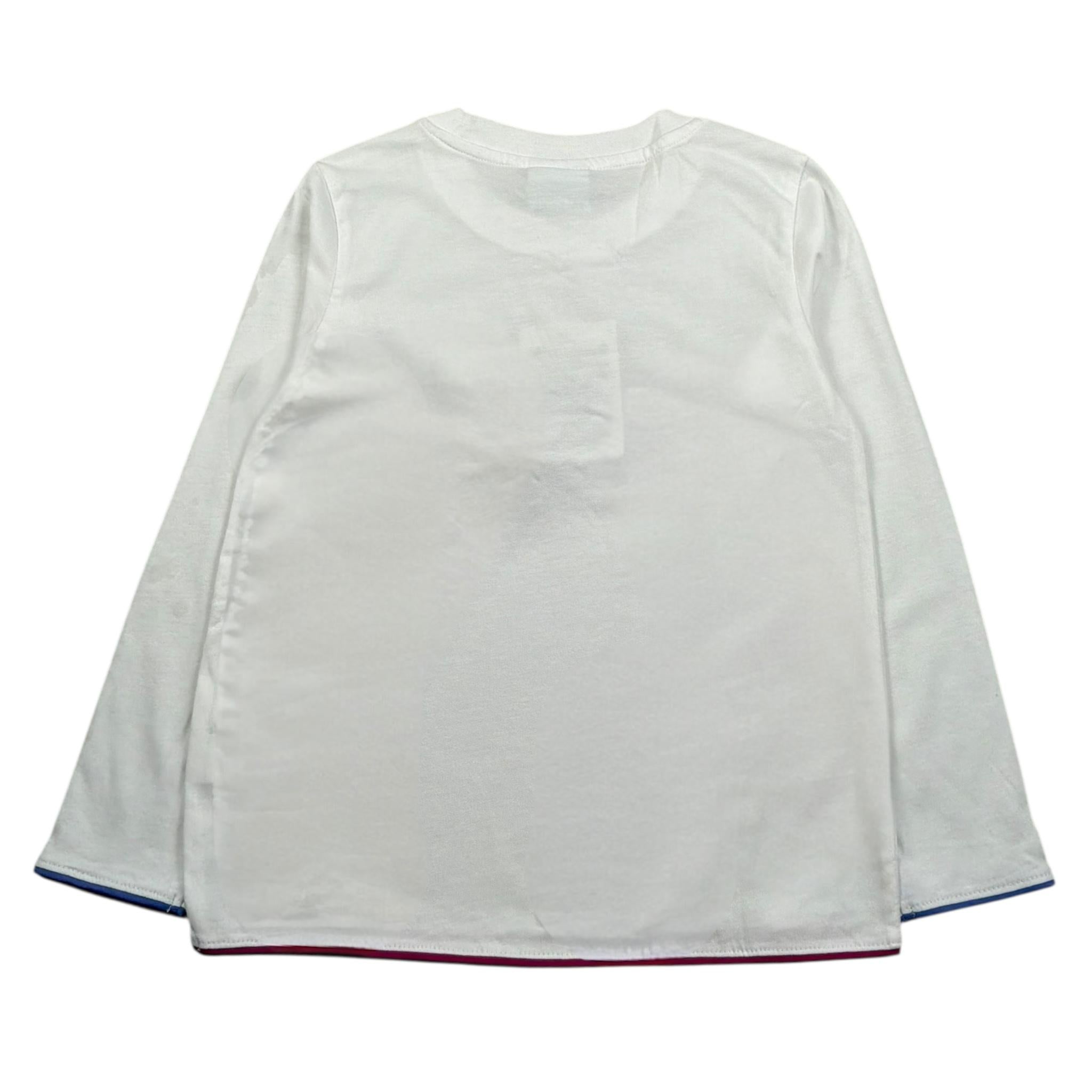 Champion Shirt Gircollo Tinta Unita con Logo per Bambina 404482 BIANCO CHAMPION 