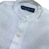 Manuel & Frank Camicia Tinta Unita con Colletto Coreano per Neonato JFJFJF BIANCO MANUEL & FRANK 