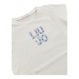 Liu Jo T-Shirt Girocollo Tinta Unita con Brillantini per Bambina KA5094JX BIANCO LIU JO 