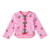 Stella Mccartney Giacca Tinta Unita con Fantasia Ciliegie per Bambina TW2A47 ROSA STELLA McCARTNEY 