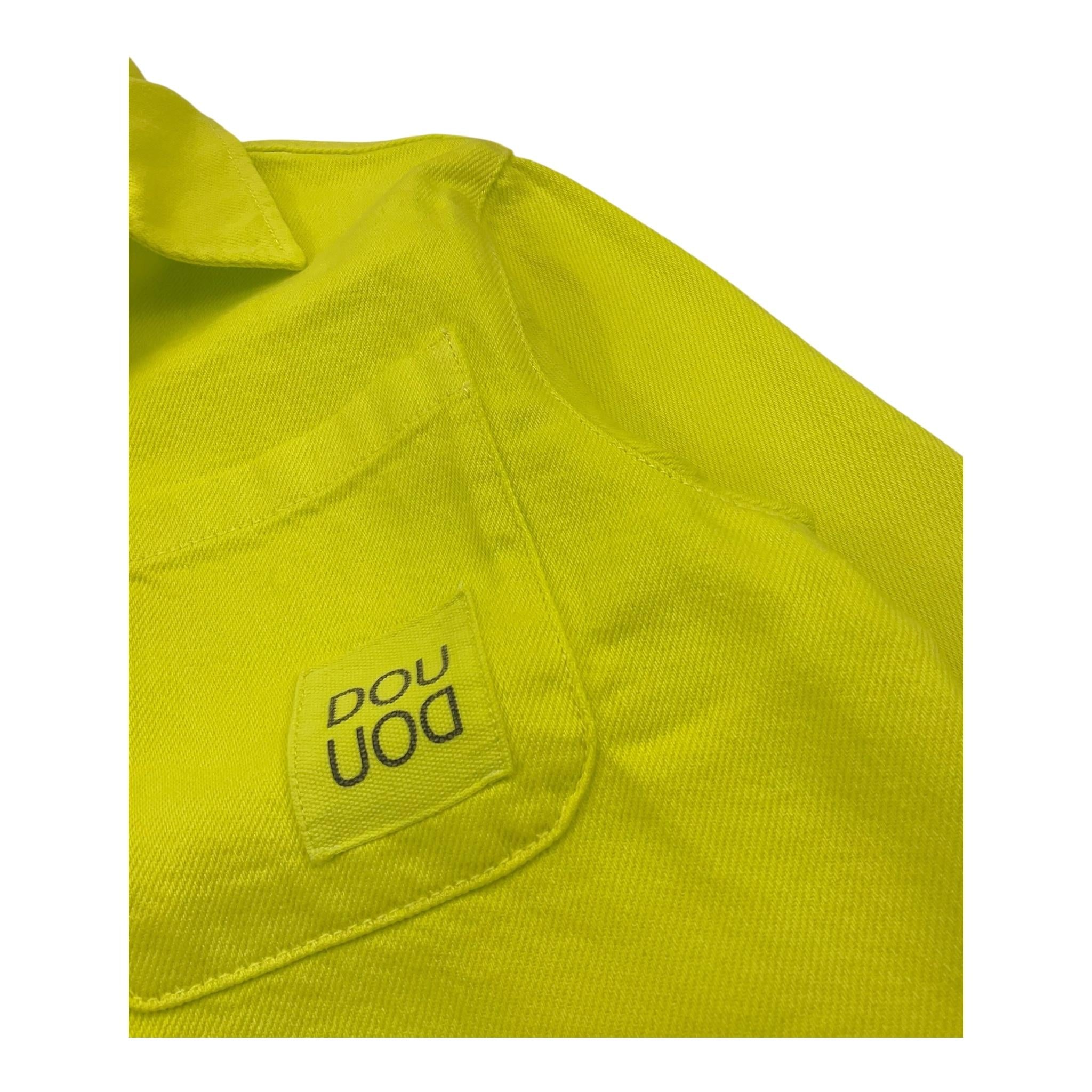 Dou Dou Camicia Tinta Unita con Tasche E Stampa per Bambina DW277 GIALLO FLUO DOU DOU 