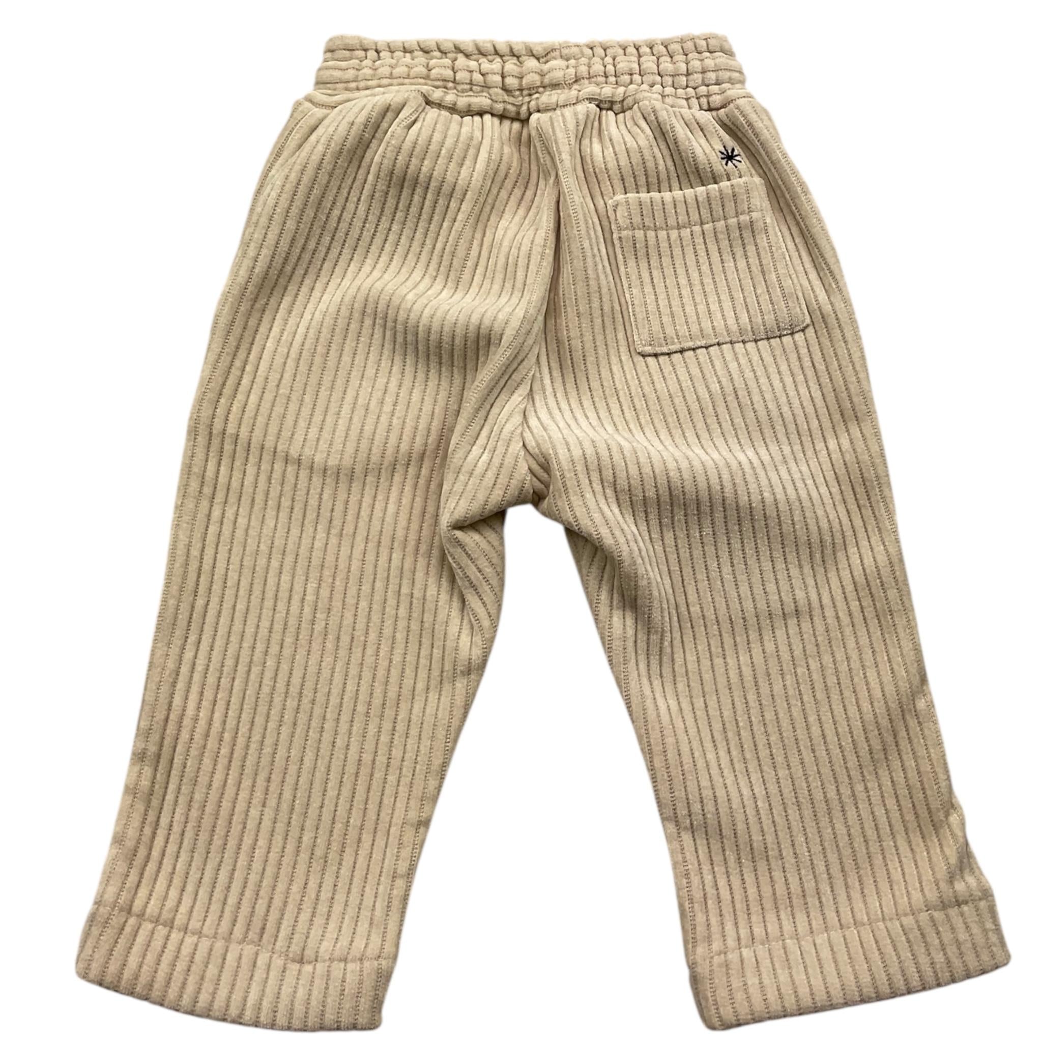 MANUEL RITZ pantalone tinta unita cn elastico in vita in velluto Beige per Neonato MR2836X BEIGE MANUEL RITZ 
