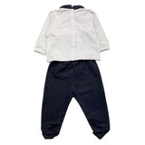 Cesare Paciotti Completo 2 Pezzi Shirt-Ghettina Bicolore Bianco/Blu Per Neonato