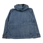 C.P. Company Giubbino In Denim Tinta Unita con Zip E Cappuccio per Bambino CUA002 BLU C.P. COMPANY 