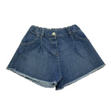 Zhoe & Tobiah Short In Denim Tinta Unita per Bambina IM1F BLU ZHOE & TOBIAH 
