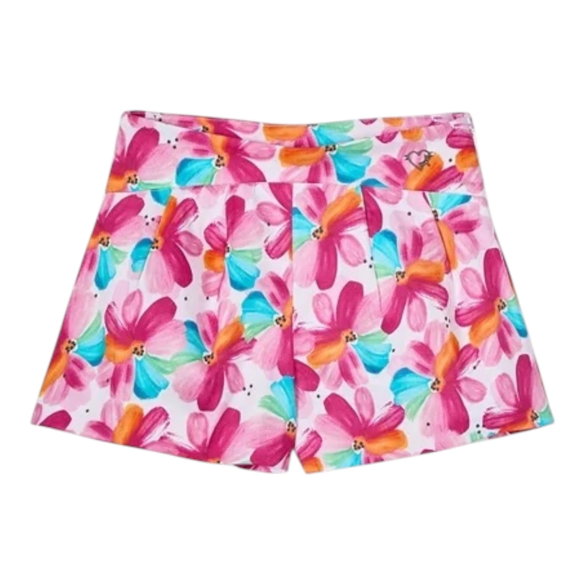 Mayoral Short Tinta Unita con Fantasia per Bambina 3905J BIANCO MAYORAL 