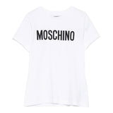 Moschino T-Shirt Girocollo Tinta Unita con Stampa per Bambino HUM05C BIANCO MOSCHINO 