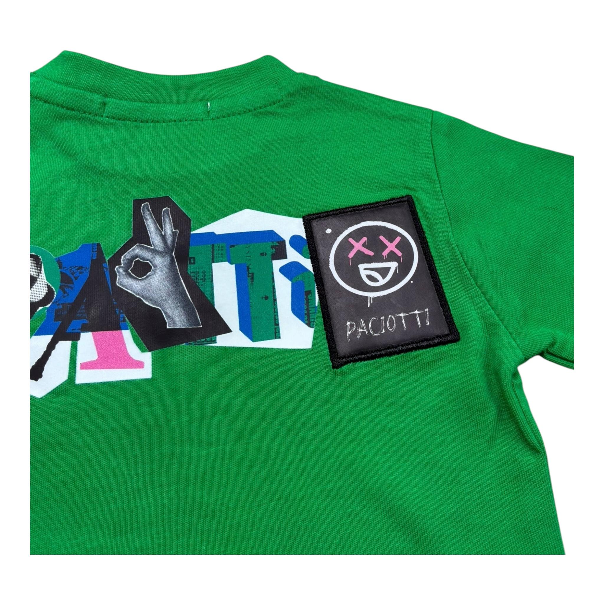 Cesare Paciotti T-Shirt Girocollo Tinta Unita con Stampa per Neonato TSP5105BXX VERDE CESARE PACIOTTI 