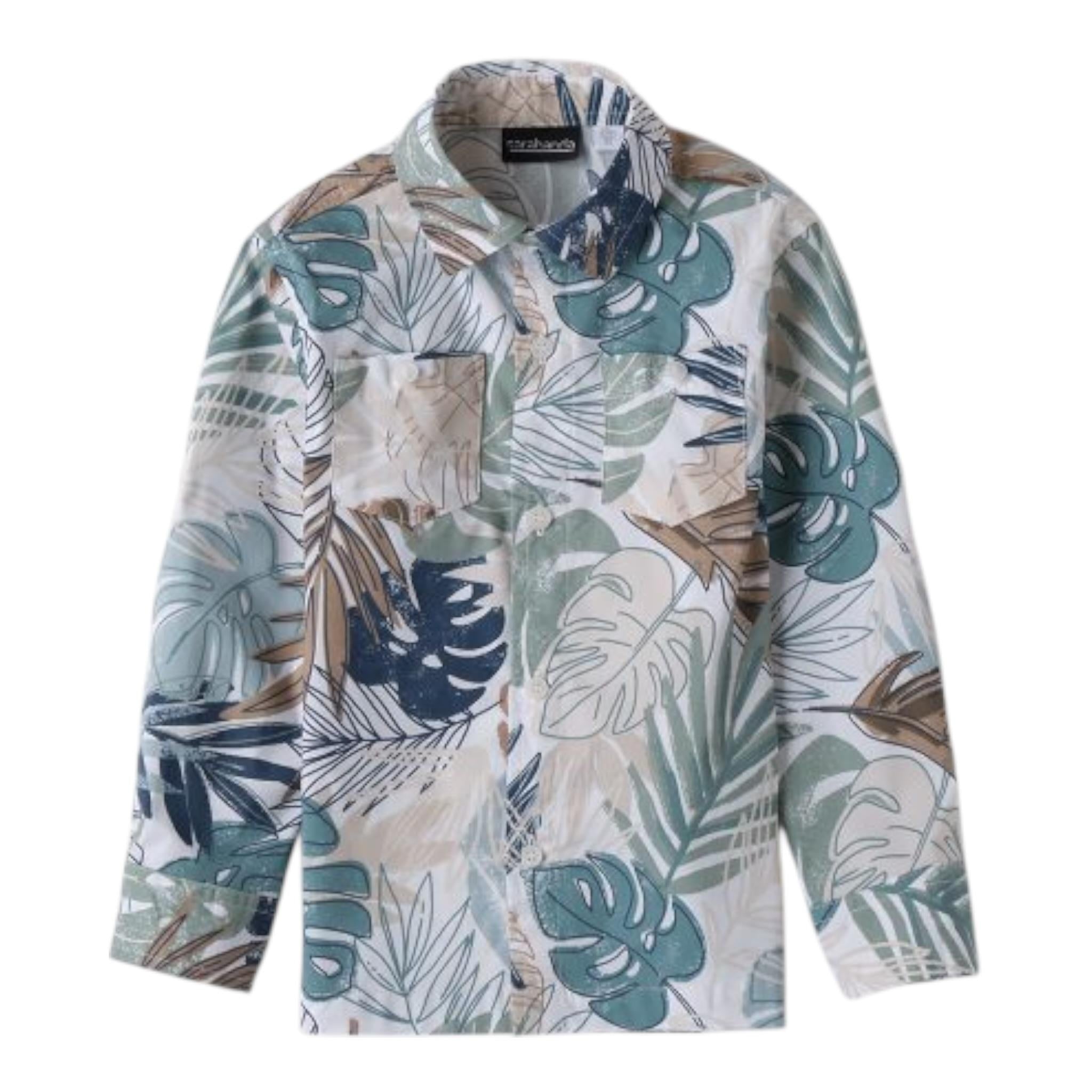 Sarabanda Camicia Manica Lunga Stampa Fantasia per Neonato 0B133XN BIANCO SARABANDA 