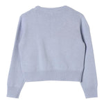 SIMONETTA maglia girocollo tinta unita con ricamo floreale Azzurro per Bambina SV9B10 AZZURRO SIMONETTA 