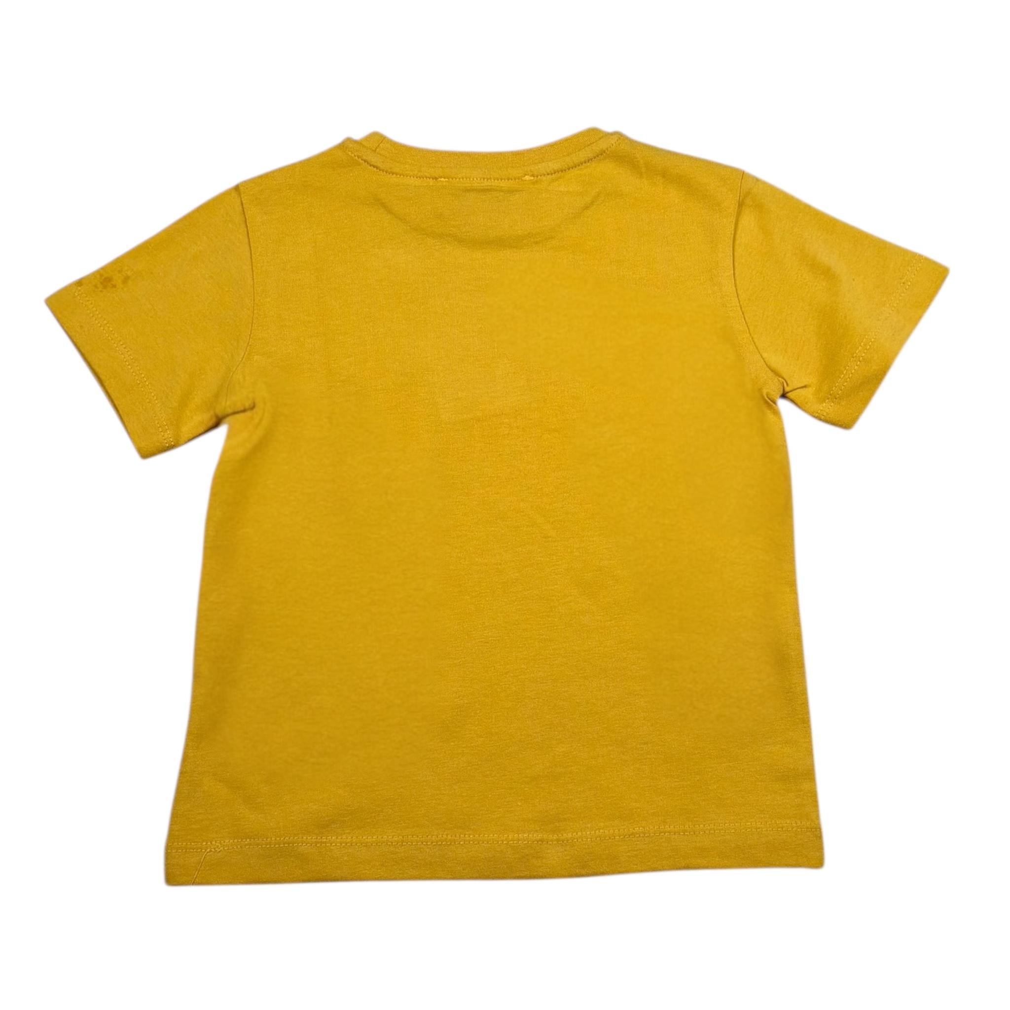 Cesare Paciotti T-Shirt Girocollo Tinta Unita con Stampa per Bambino TSP5155BXX GIALLO CESARE PACIOTTI 
