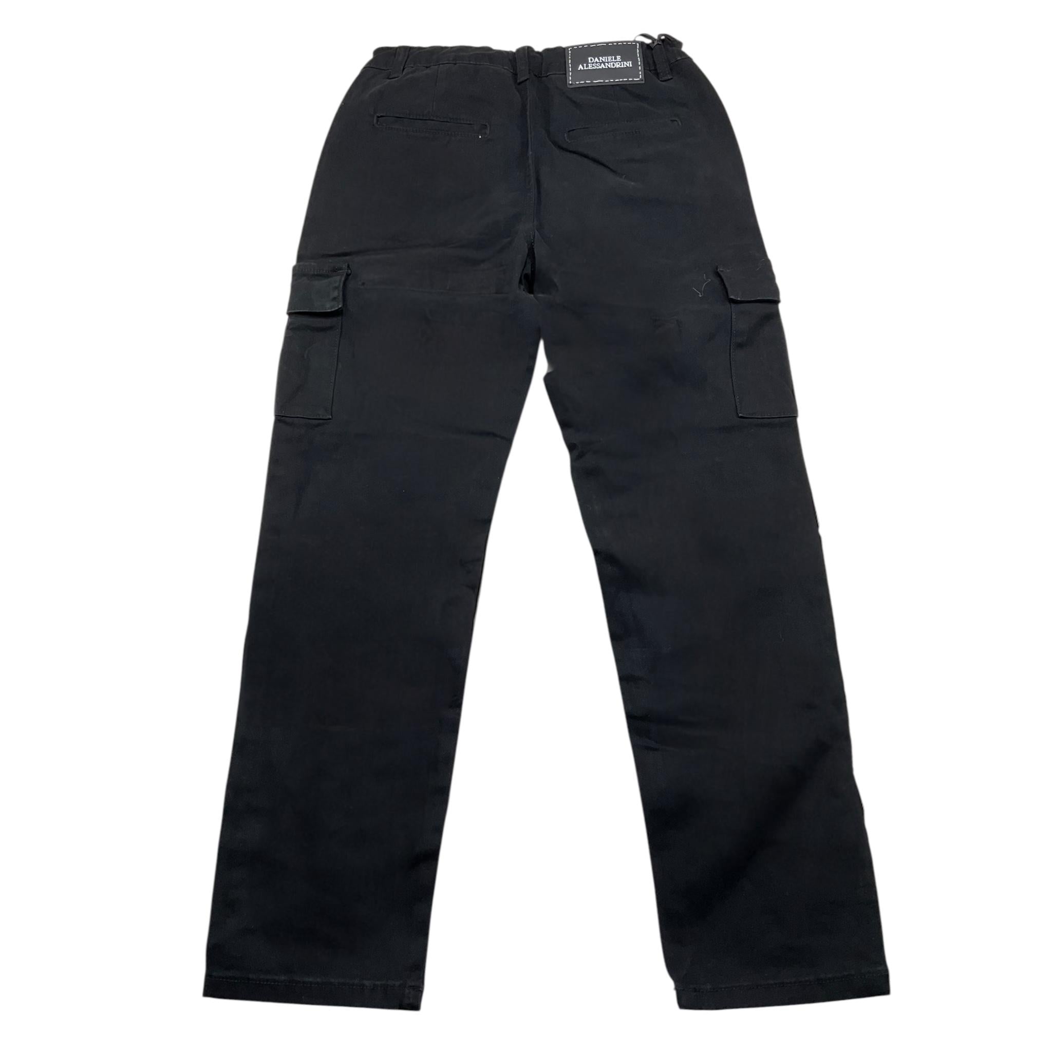 DANIELE ALESSANDRINI pantalone tinta unita cn girovita regolabile Nero per Bambino 1231P00155 NERO DANIELE ALESSANDRINI 