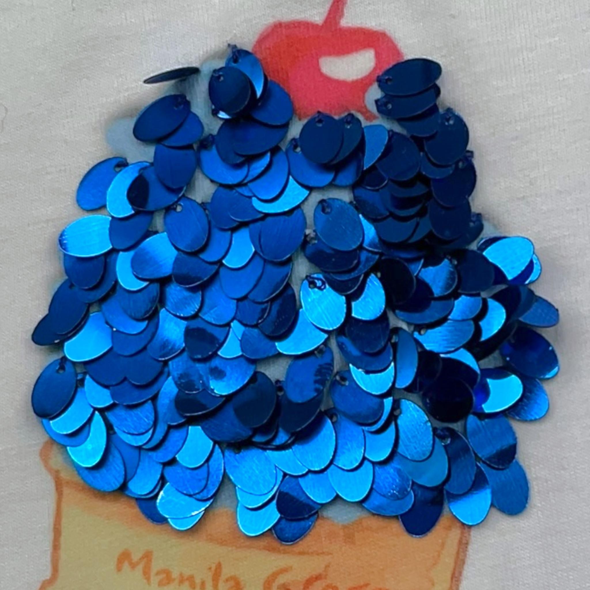 Manila Grace T-Shirt Tinta Unita con Paillettes per Bambina 370TMBS25 BIANCO MANILA GRACE 