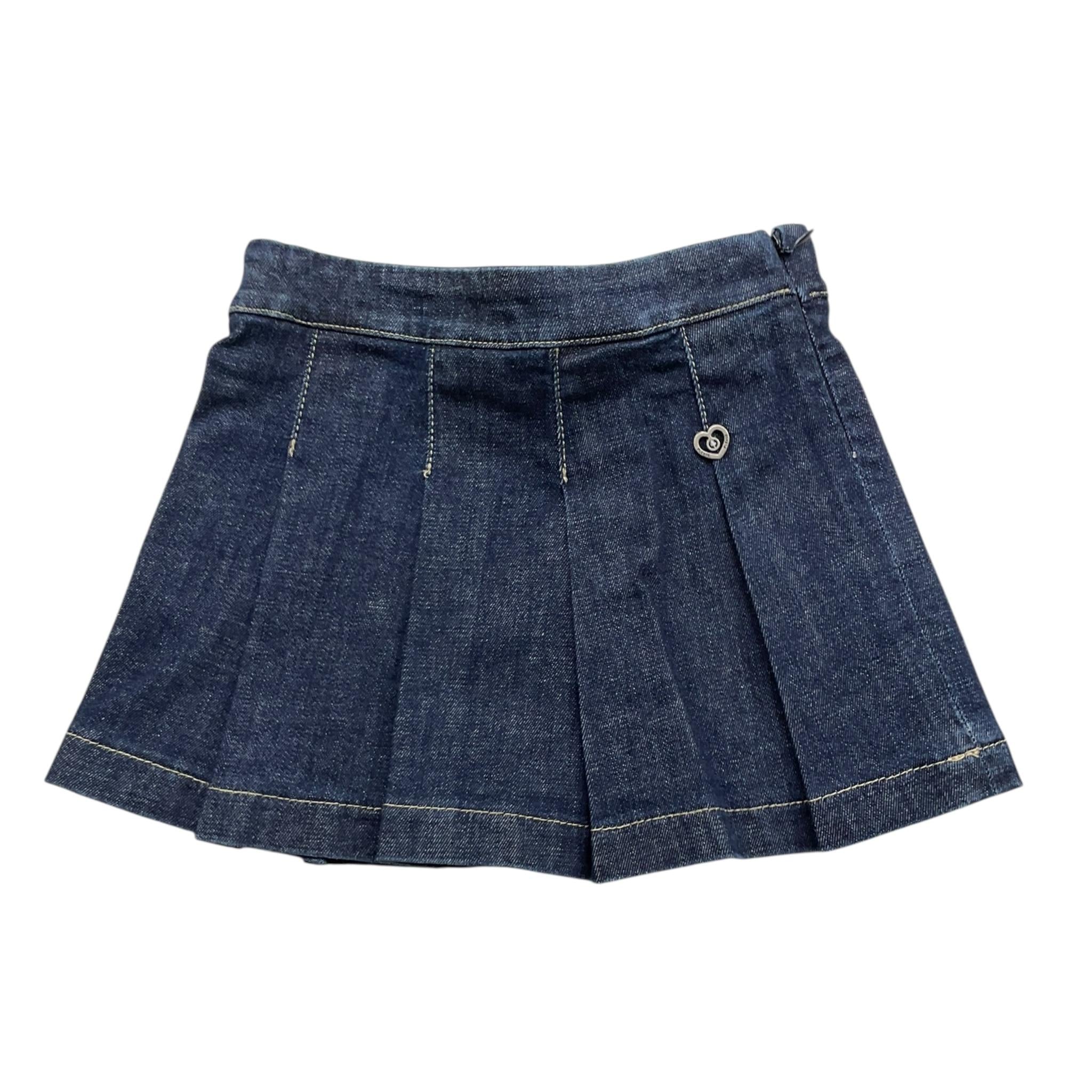 PLEASE gonna tinta unita in denim con girovita regolabile Blu per Neonata GB39012G65 BLU PLEASE 